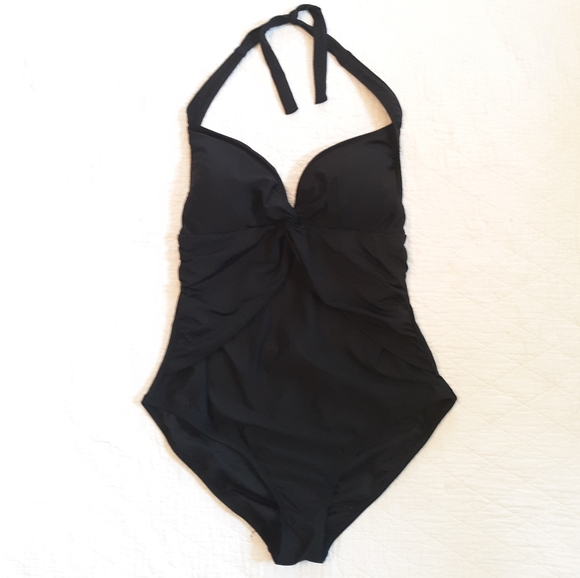J. Crew Black One Piece Swimsuit size 12
